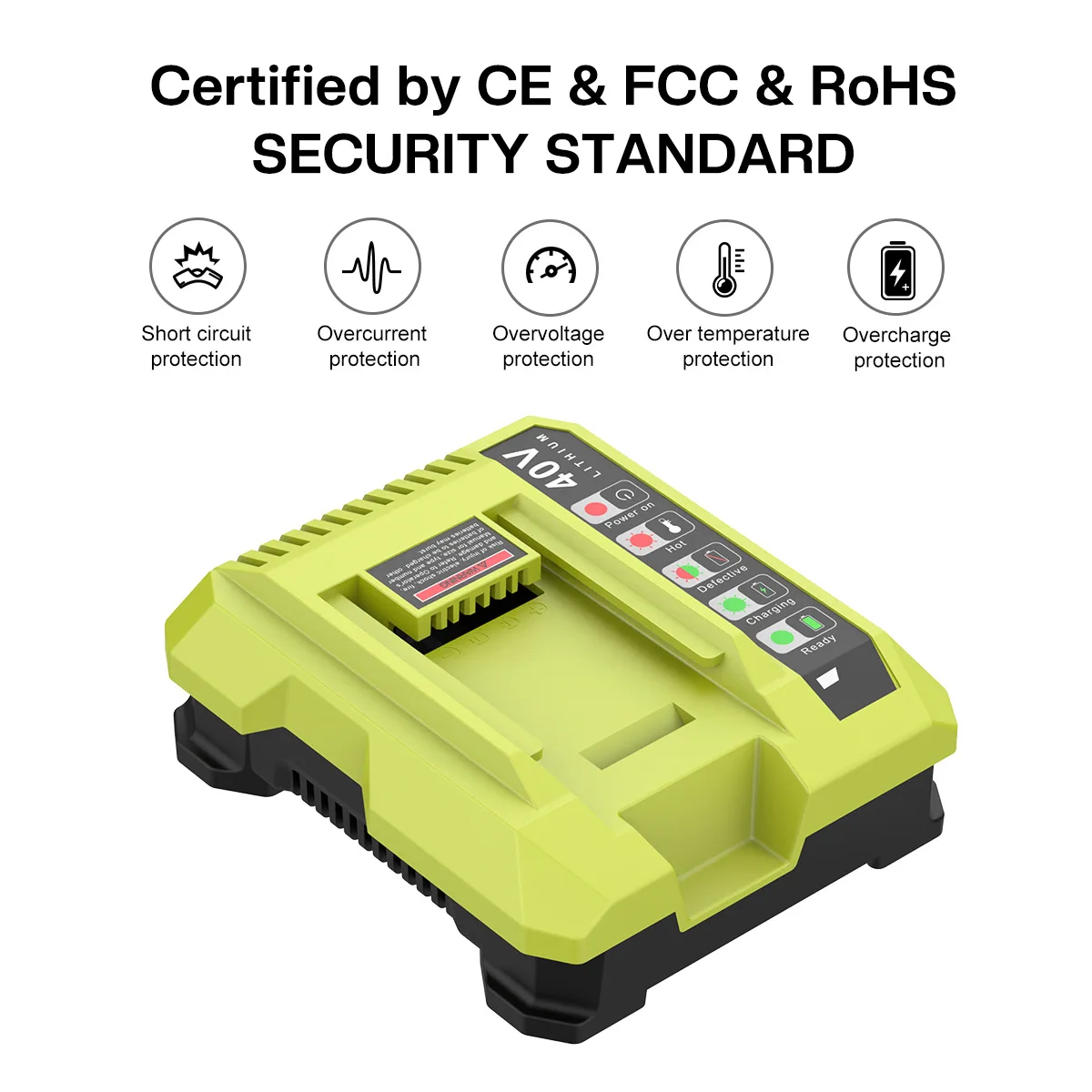 For RYOBI PO401 Multiport Simultaneous Fast Charger For RYOBI 36V-40V OP4015 OP4026 OP4026A OP4030 OP4040 OP4050 OP4060