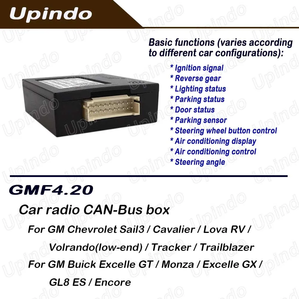 For Buick & Chevrolet Android Radio CAN Bus Box, Compatible with GL8/Encore/Excelle/Monza/Sail 3/Lova/Cavalier/Tracker