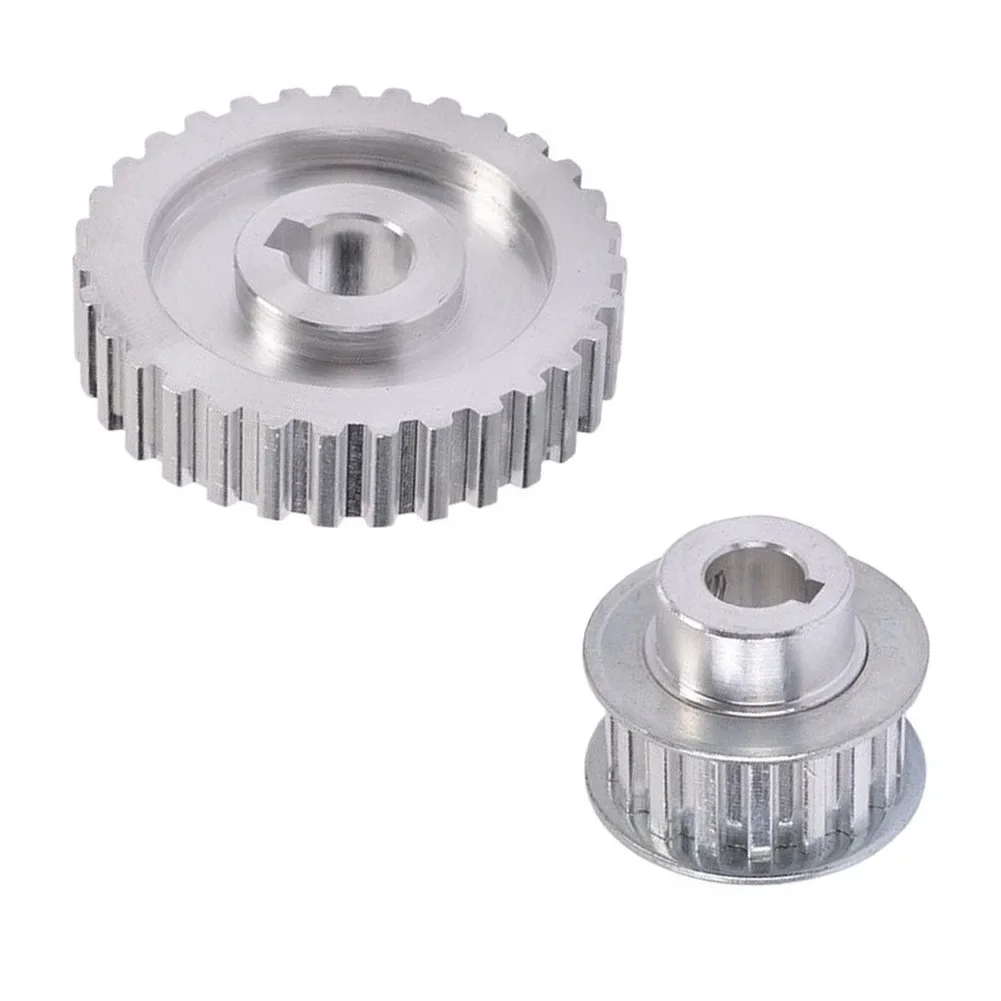2PCS Metal Synchronous Pulley Gear Motor Belt Drive Wheel For CJ0618 For Mini Lathe CNC Machine Replacement Parts Accessories