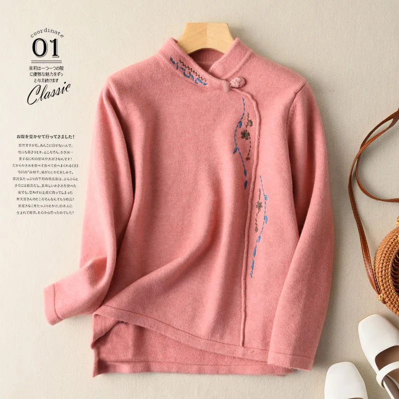 

Women's Autumn Winter New Fashionable Elegant Round Neck Pullover Long Sleeved Solid Color Bottom Shirt Casual Versatile Tops