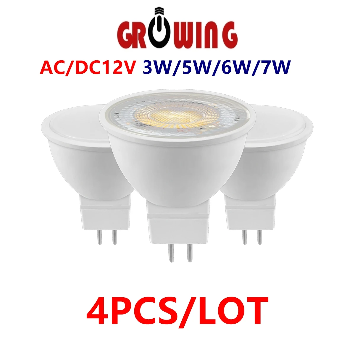 

LED Spotlight MR16 GU5.3 low pressure AC/DC 12V 3W-7W High display refers to no strobe applicable to children's room, kitchen