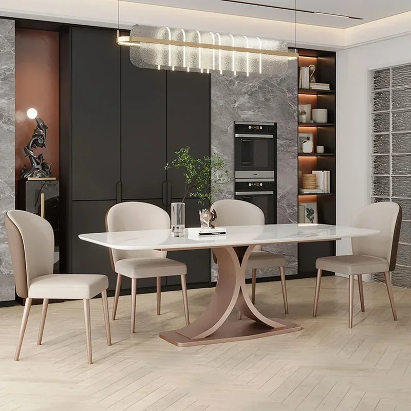 

Moran purple bright rock slab dining table