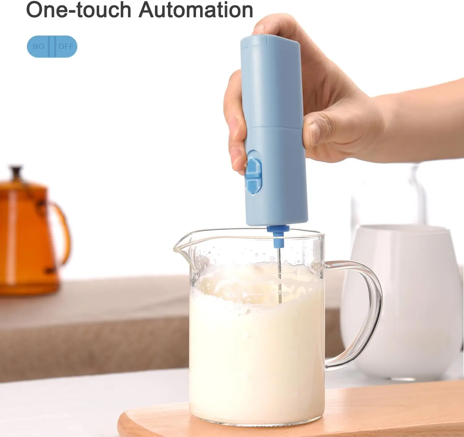 2026 New Upgrade Handheld Milk Frother For Coffee, Battery-Operated Electric Whisk Drink Mixer For Latte, Matcha, Cappuccino