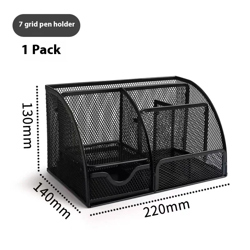 

Настольный ящик для хранения, металлическая сетка, квадратная стойка для хранения, держатель для карандашей, ручек, большой вместительный органайзер для канцелярских принадлежностей, школьные и офисные принадлежности