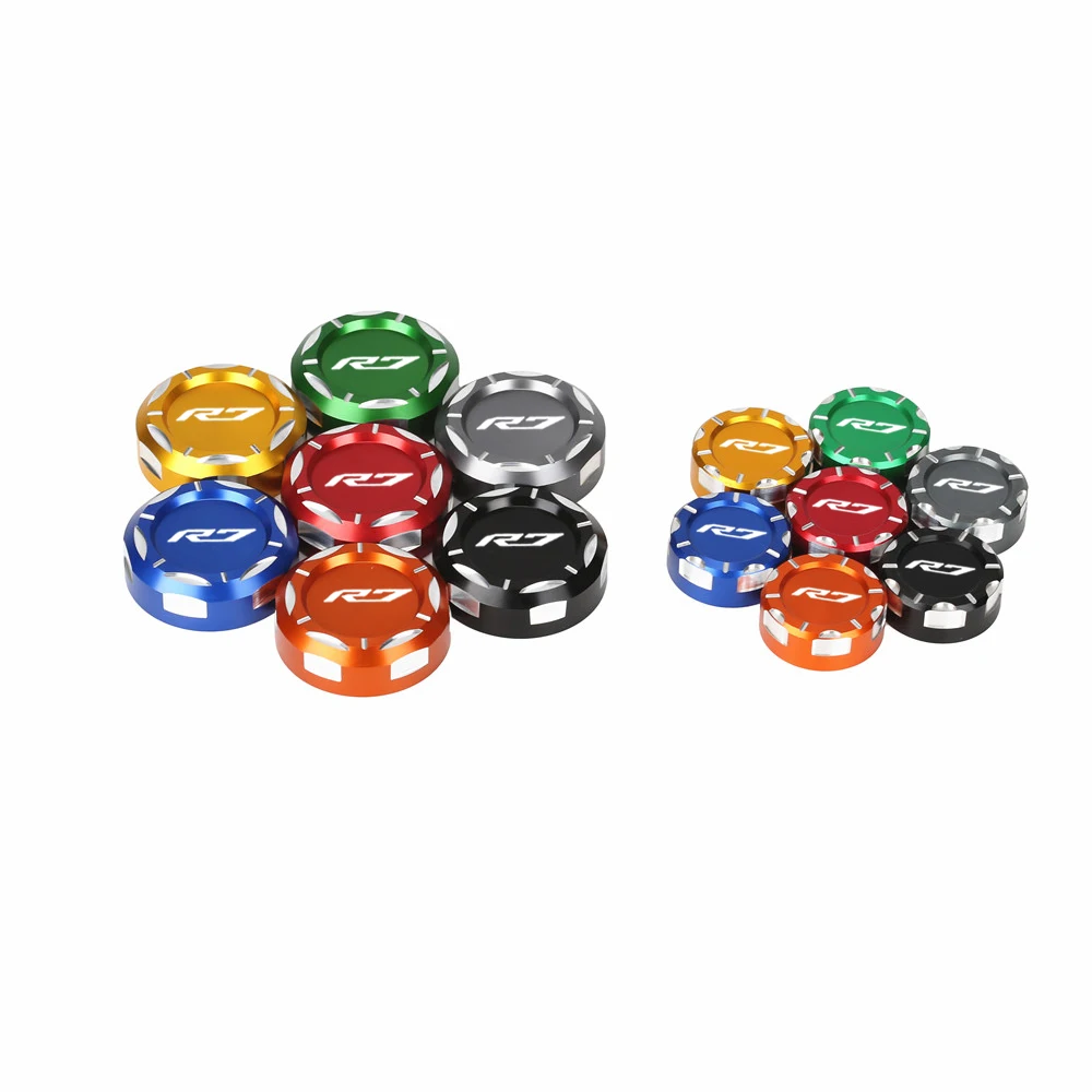 Motorcycle 3D Front Rear Brake Fluid Reservoir Cover Cap Accessories For YAMAHA YZF R7 YZF-R7 2021 2022 2023