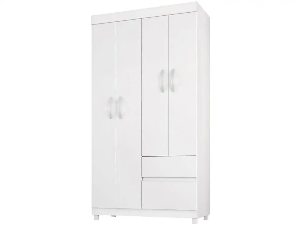 Guarda-roupa Solteiro 4 Portas 2 Gavetas Demóbile Lotus