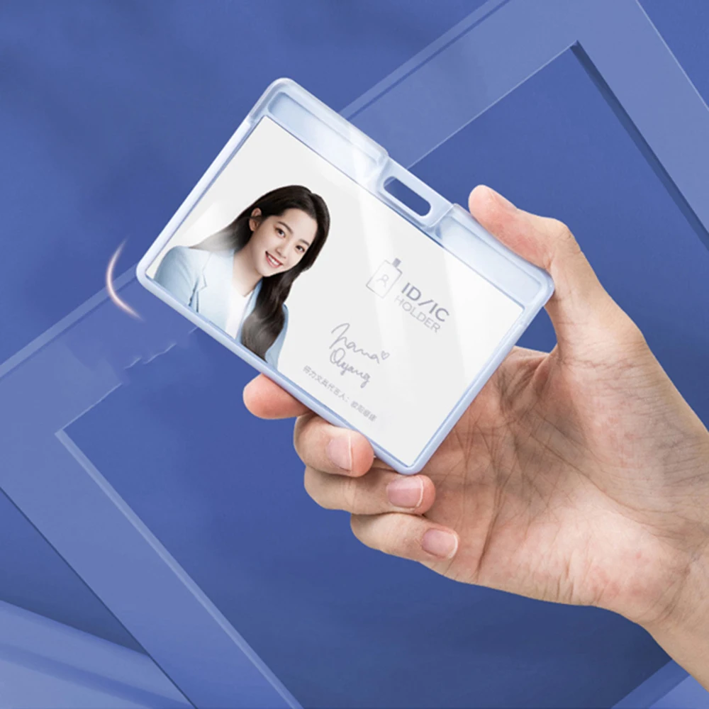 Holder Retractable Buckle With Hanging Rope Short Rope Keychain Badge Lanyard Holder Work Name Card Holder Card Case