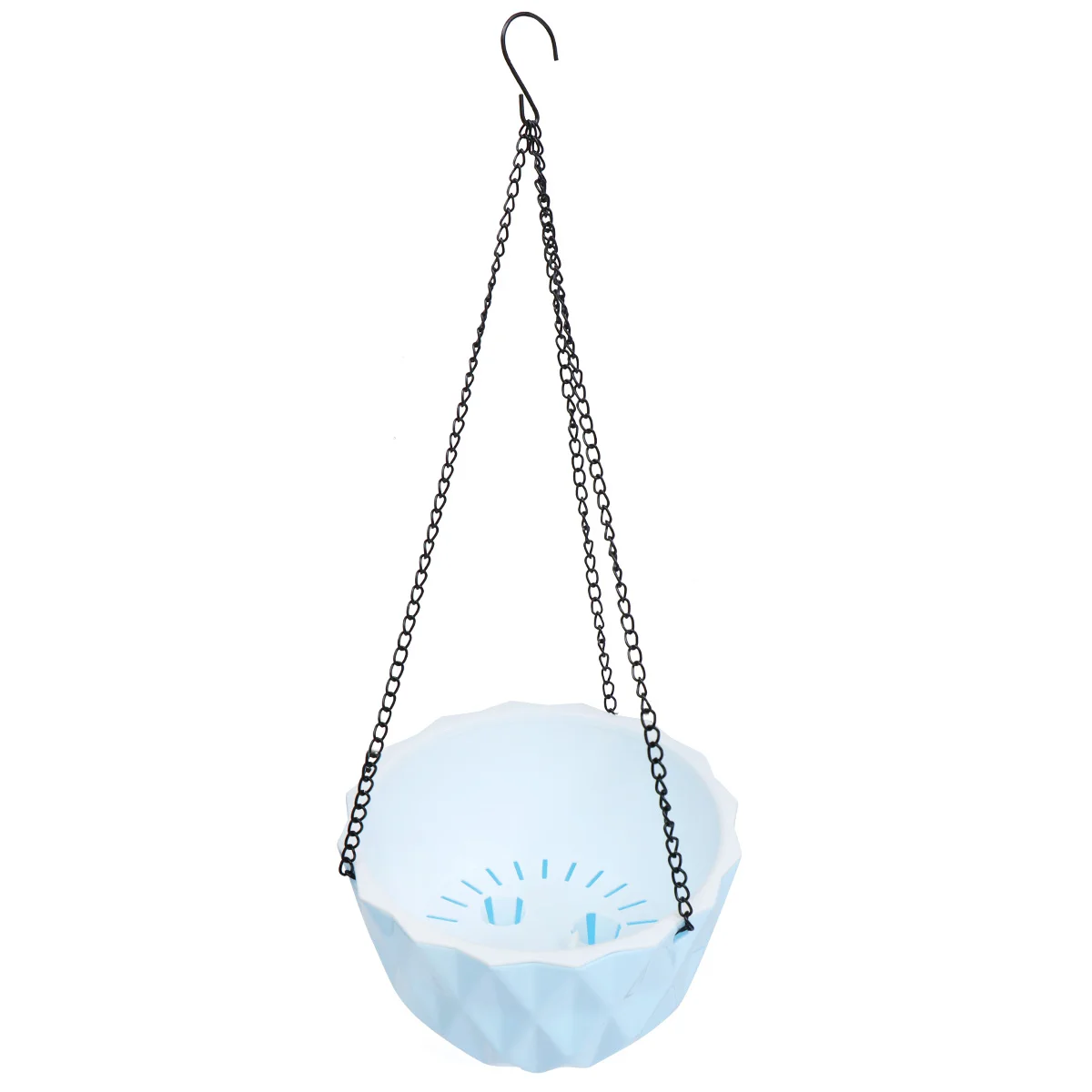 

1pc Hanging Flower Pot Breathable Plastic Planters Healthy Buckets Water Level Indicator Floor Block Railing Use