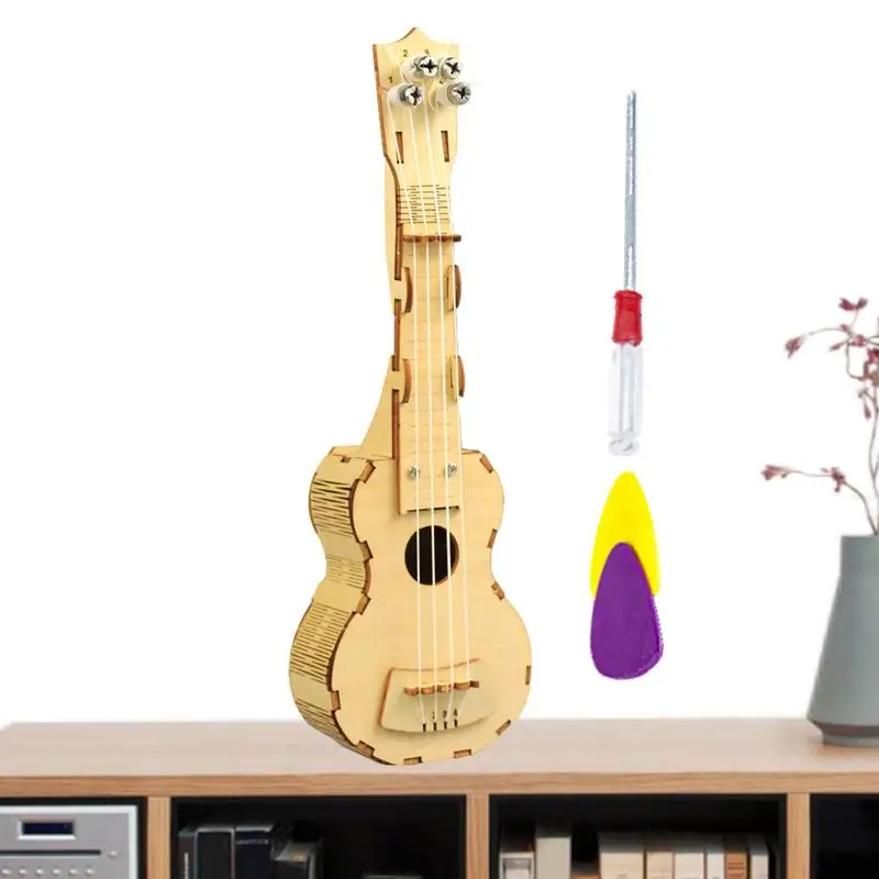 Ukulele Kit Build Your Own Kids Ukulele Toy Handmade Ukuleles Guitar Build Kit Ukulele Musical Toy Classical Instrument DIY For