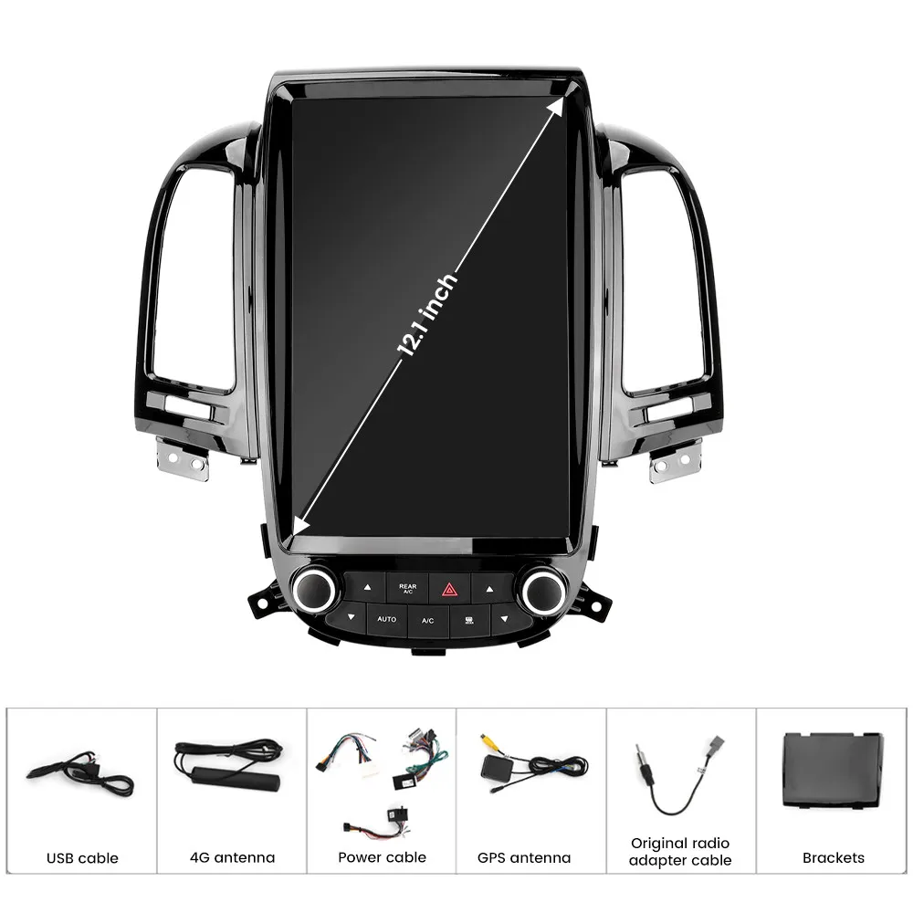 

12.1" Android 14 Car Radio For Hyundai Santa Fe 2006-2012 Classic Multimedia Stereo Player Auto GPS Navigation DSP BT Car Parts