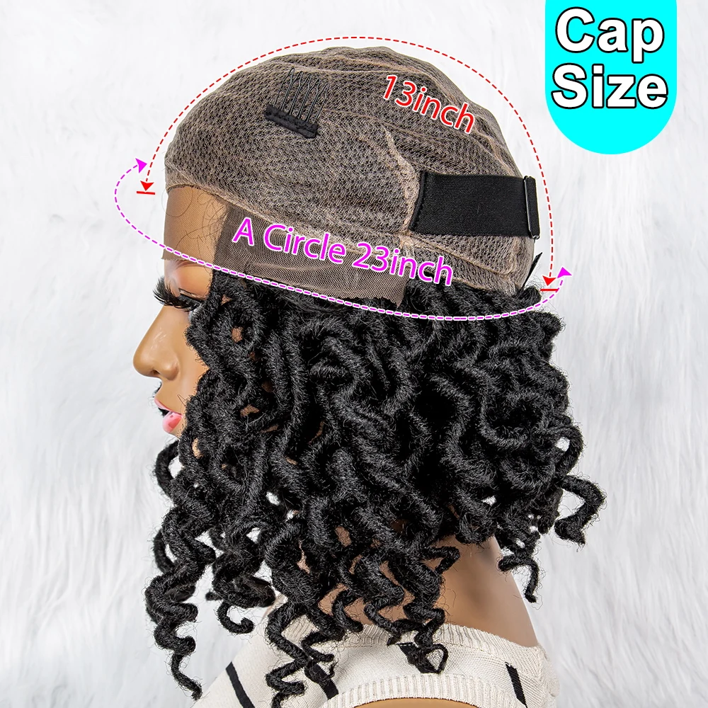 아기 머리카락과 크로 셰 뜨개질 땋은 가발 합성 Cornrow 상자 전체 레이스 가발 흑인 여성을위한 Knotless Boho Braiding 가발