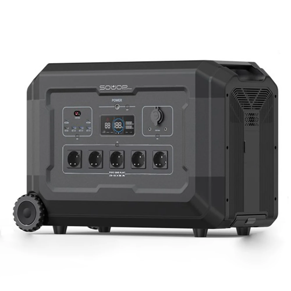 S3 3600W Home 110V 220V Camping Solar Generator Mega 3 LiFePO4 Battery Portable Power Station With UPS Function