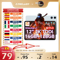 【New】Teclast T60 Plus Mtk Helio G88 Cpu 12 Inch Tablet Android 14 2K 2000X1200 90Hz Widevine L1 (6Gb Ram+10Gb Expansion)16Gb Ram 128Gb Rom Tf up to 1Tb 8000Mah Battery 4g Lte Dual Sim 13Mp+8Mp