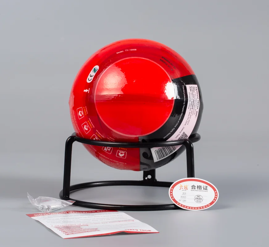 Bola de extintor de incendios, dispositivo automático de 1,2 kg, polvo seco sensible al calor, extintor de incendios para el hogar y la cocina