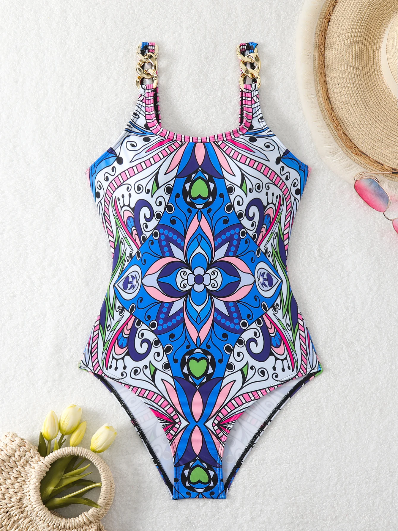 African Print One Piece Swimsuit 2024 New Vintage Swimwear Women Swimsuit Bathing Suit Beachwear Monokini Female Swimming Suits