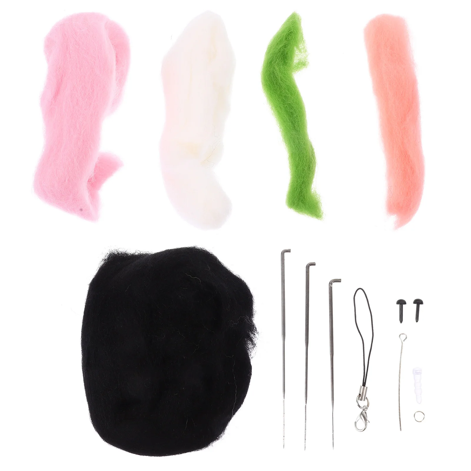 

DIY Wool Felt Kit Animal Felting Material Package for Jewelry Making Wet Felting DIY Wool Felt Kit Needlework Accessories
