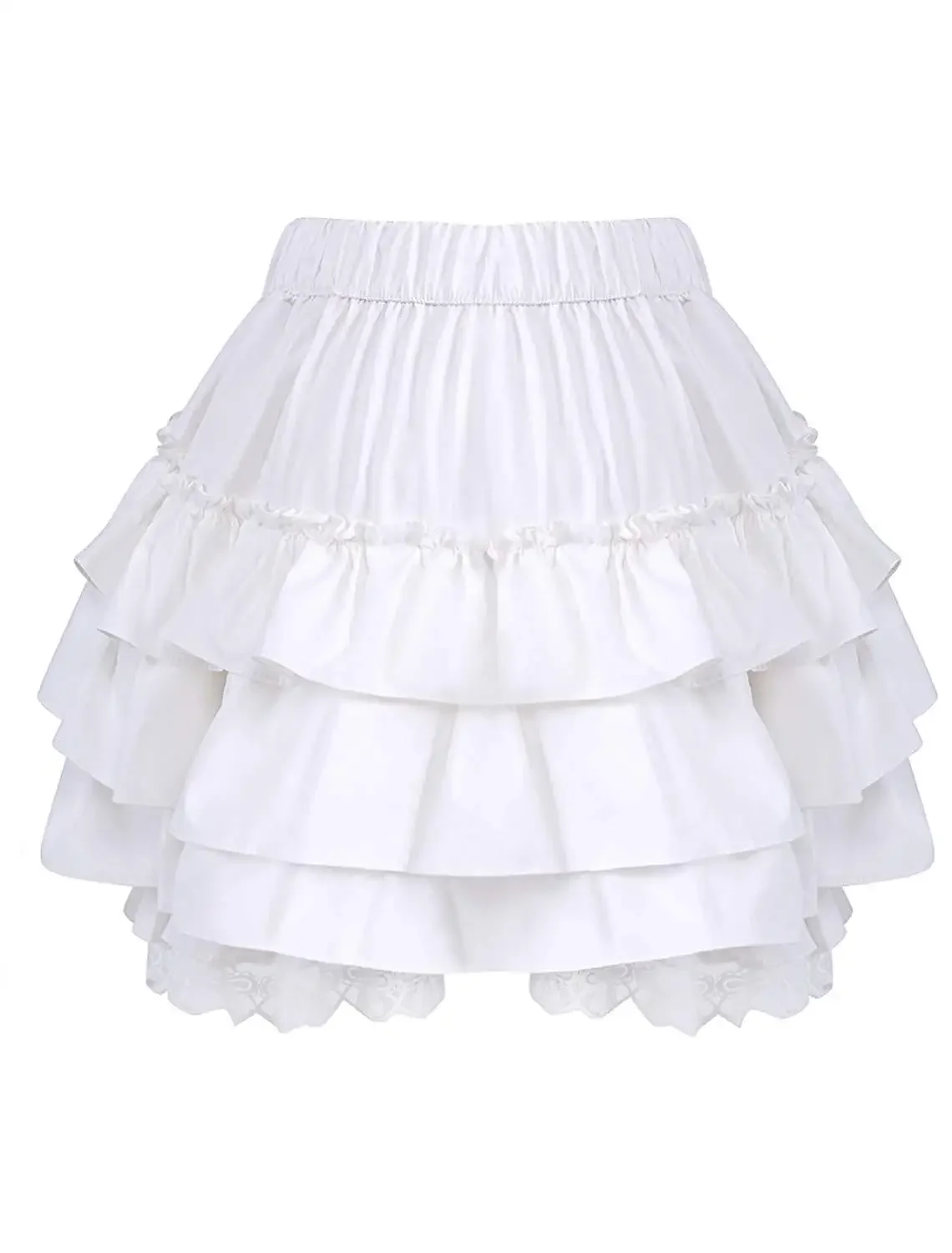 Girls\' Cotton Ruffles Maid Pumpkin Shorts, Japanese Lolita Fashion Bloomers