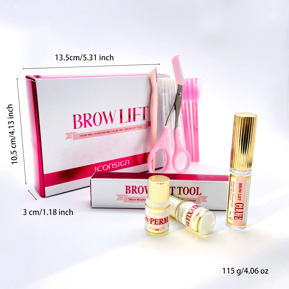 ICONSIGN LASH & BROW Liftng Kit Lasting  Professional Fast Perming 6-8 Weeks Mascara Lifting Eyelashes Enhancer Makeup Tool