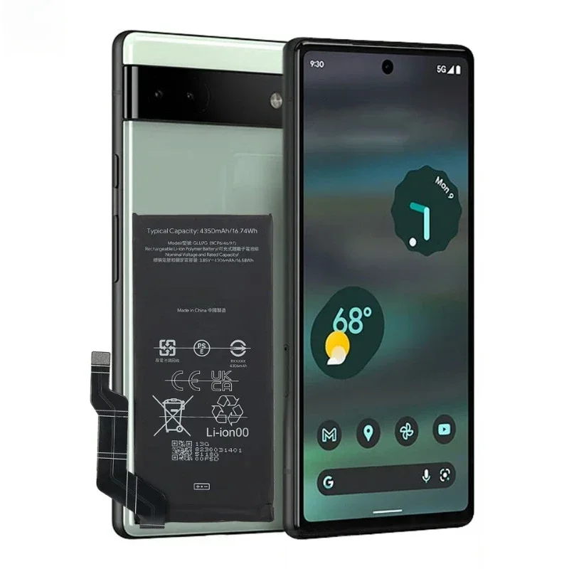 Bateria de substituição de baterias de telefone móvel GLU7G de alta qualidade 4350mAh para HTC Google Pixel 6A