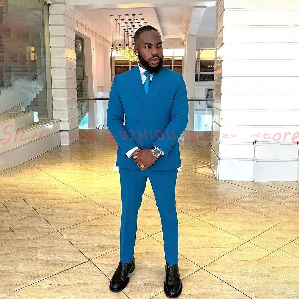 

2025 New Style Summer Stylish Men's Suit 2 Pieces Jacket Pants Formal Occasion Banquet Custom Blazer Set Trajes Para Hombre