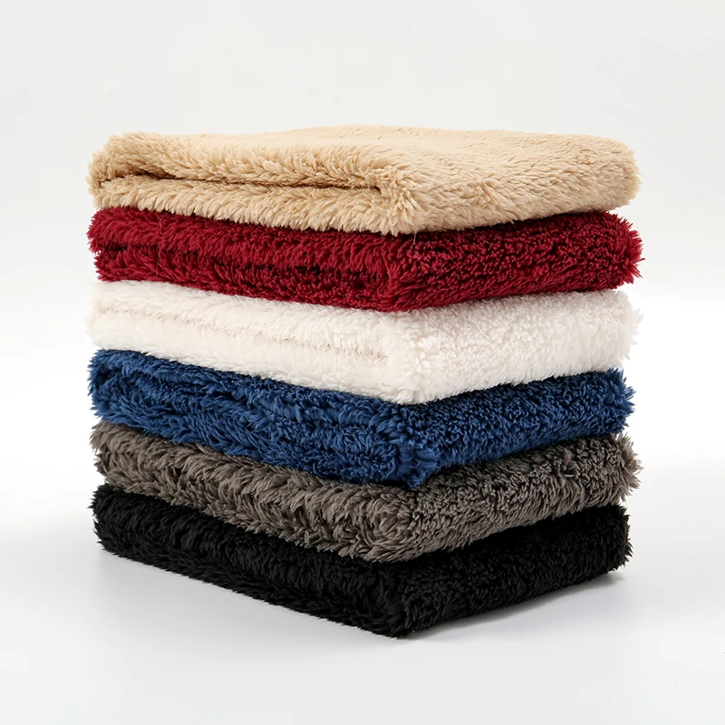 الكشمير الدافئة كولور الدائري الشتاء وشاح الصلبة أفخم سميكة الرياضة في الهواء الطلق الرجال النساء الأطفال منديل كامل الوجه قناع الخمار #2