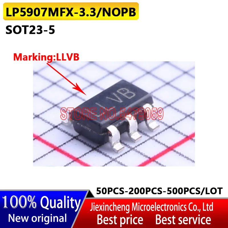 

(50PCS-200PCS-500PCS/LOT ) LP5907MFX-3.3/NOPB marking:LLVB LP5907MFX-3.3 LP5907MFX SOT23-5 New original