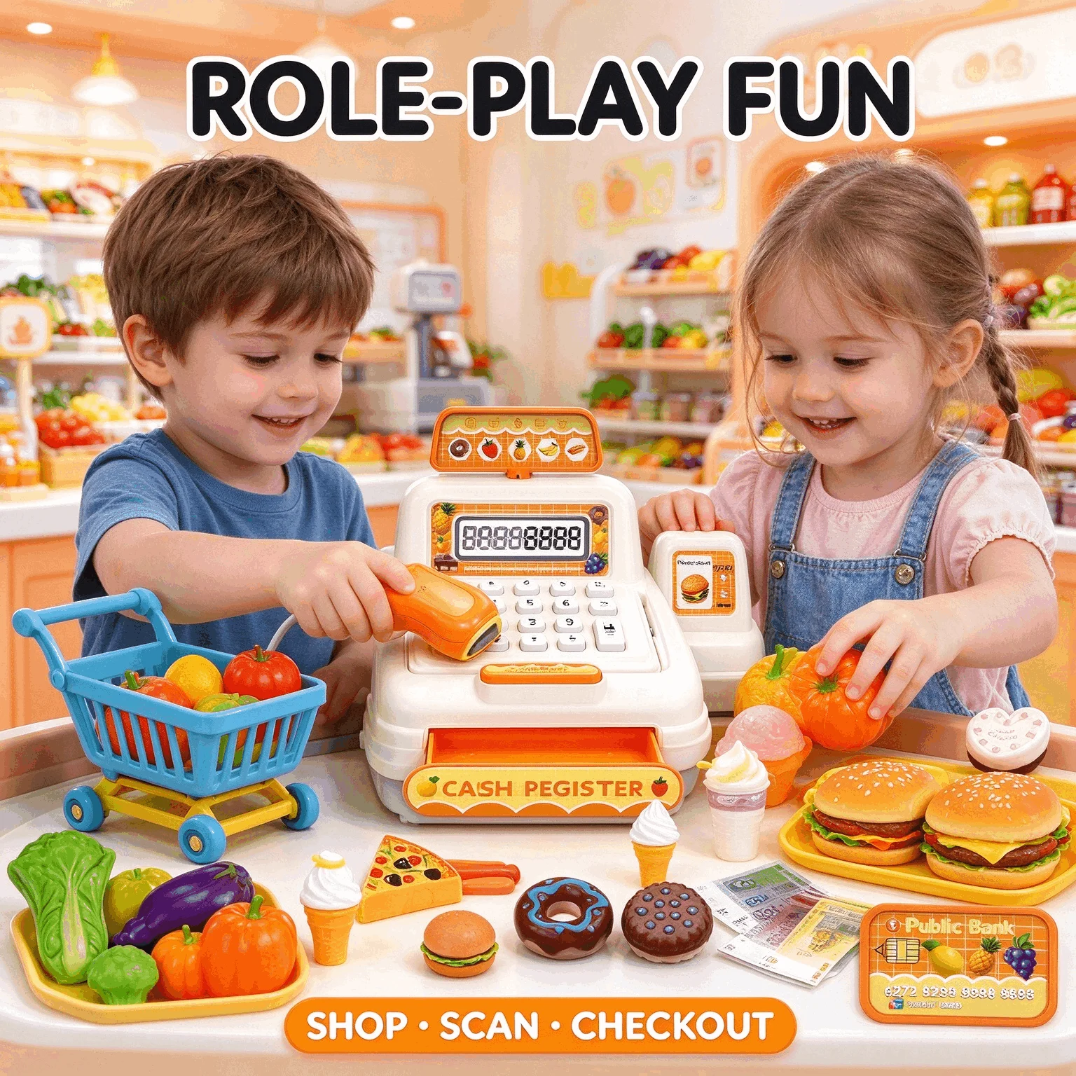 Zestaw do zabawy w kasy, z ser – Toy Cash Register recenzja i cena