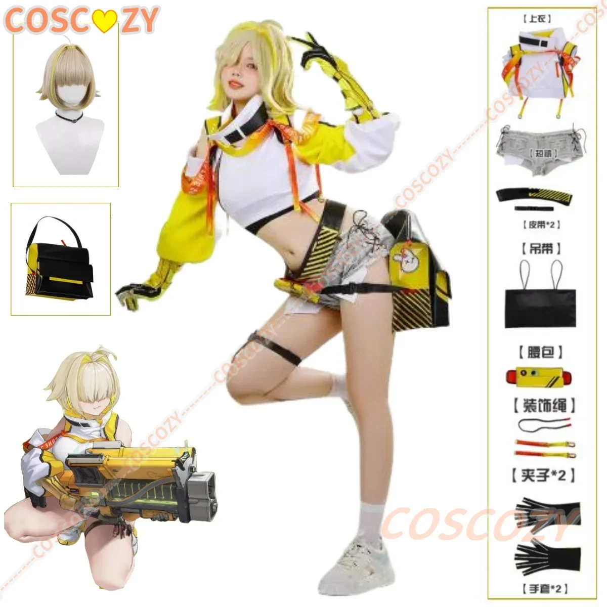 Customized Game Nikke Elegg Cosplay Costume Wig Halloween Adult Cosplay Custumes Roleplay Women's Outfit with Bag Accessories