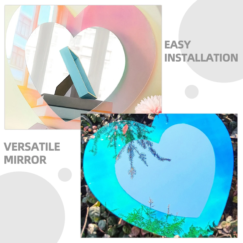 

Self Acrylic Sticker Heart Shape Wall Adhesive For Bathroom Bedroom Living Room Decorative Wall Sticker Acrylic