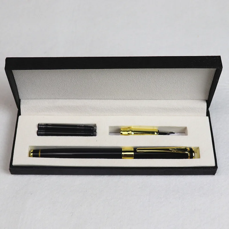 Hard pen, calligraphy pen, box, multi-colored metal pen body, business gift, Ming students training class, pen with hand gift