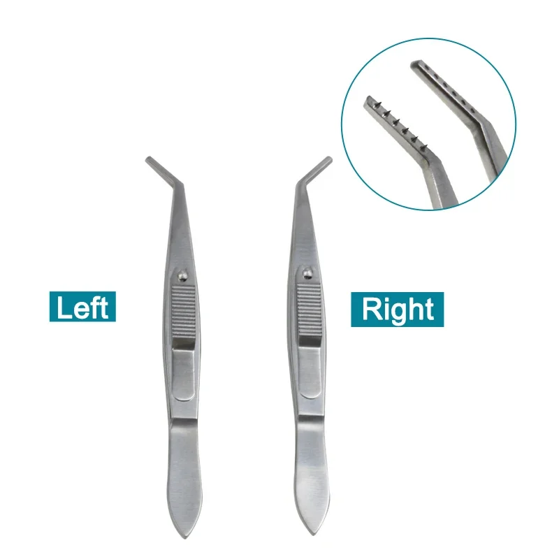 

Stern-Castroviejo Fixation Forceps Tweezers Left Right Type Ophthalmic Instrument Stainless Steel