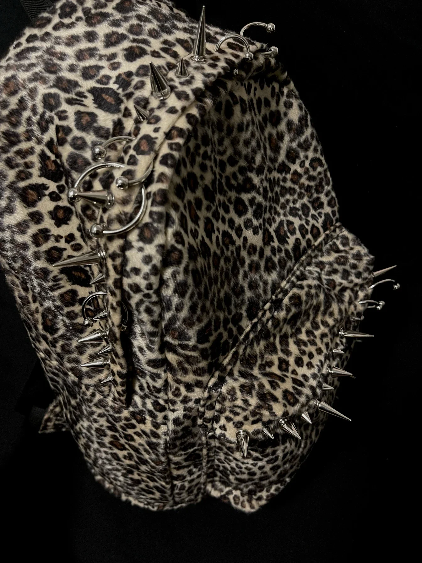 Оригинальный рюкзак с леопардовым принтом в стиле панк, мужская сумка, модные рюкзаки большой вместимости для женщин