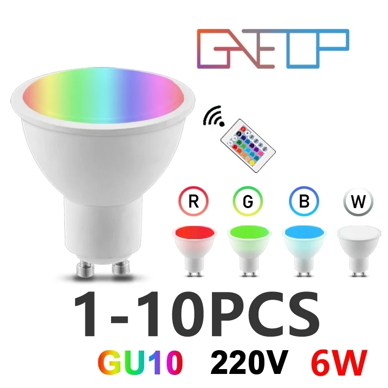 

LED infrared remote control RGBW GU10 AC220V 6W 24 key remote control dimming color lights suitable for party bars