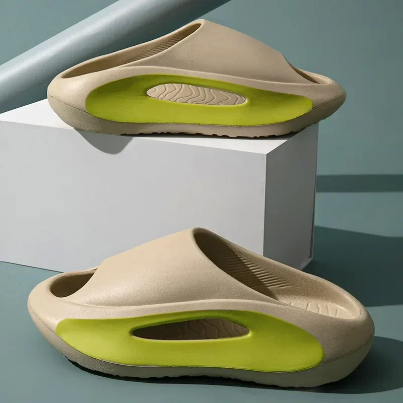 High-quality, suite-feel slippers for outdoor sports, trendy EVA painted soft-soled beach coconut slippers
