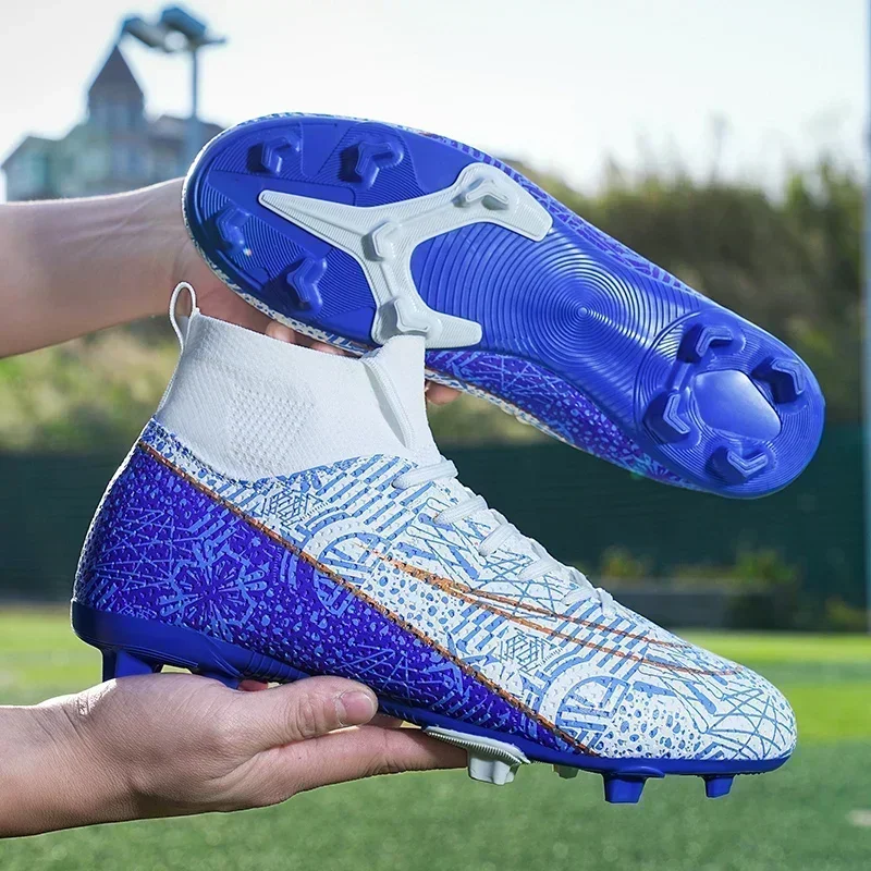 

Men Football Boots Adult Futsal Sport Cleats Grass Drop Shipping Ultralight Non-Slip Training Ankle Soccer Shoes Comfortable