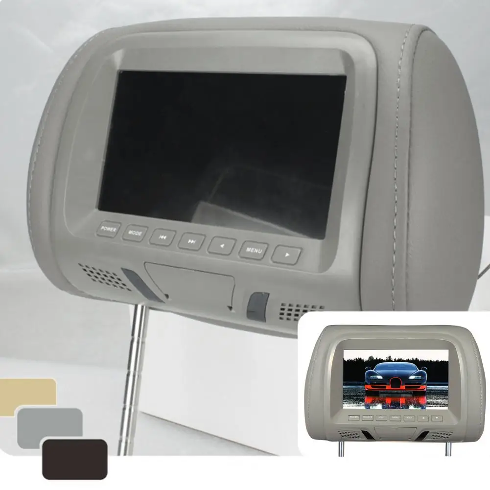 

Useful LCD Monitor Professional Leather Universal Headrest Monitor Portable Headrest Monitor for Car