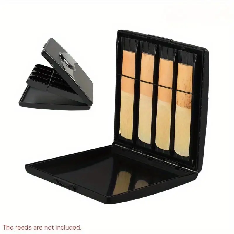 1Pc Black Reeds Case Holder Box ABS 8Pcs Reeds Capacity for Saxophone Sax Clarinet Reed Holder