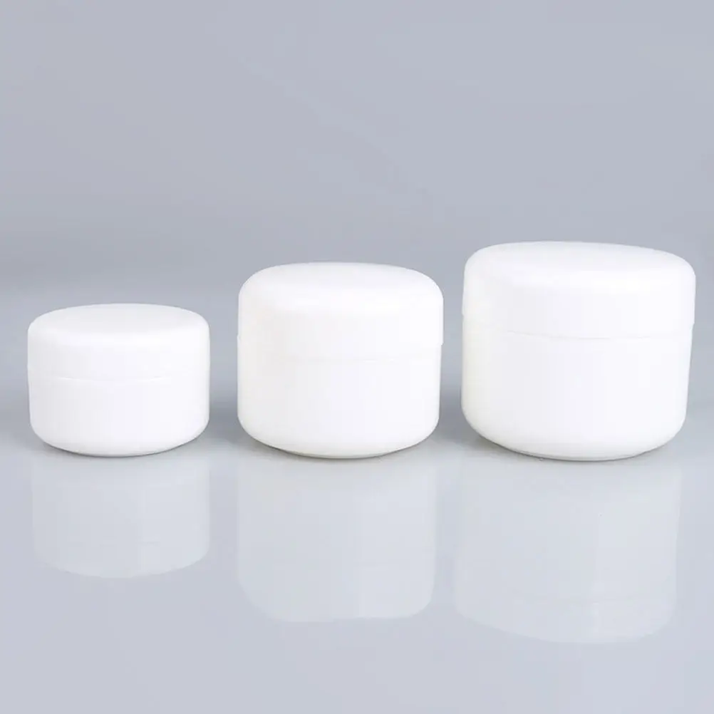 

6Pcs Empty Cream Jars Refillable Sub Containers Portable Travel Storage Case Face Lotion Holder Leakproof White