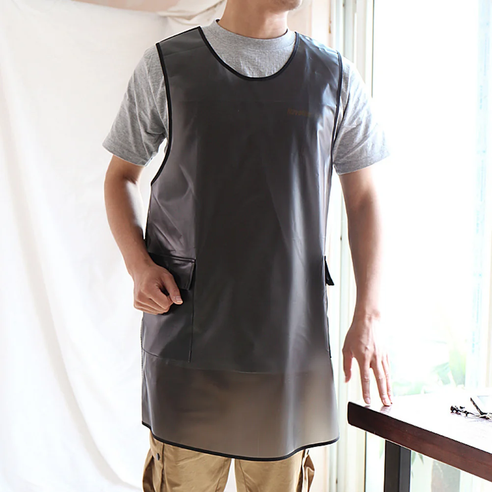 

Waterproof Transparent Apron Premium PVC Material Sleeveless Multi-Purpose Home Kitchen Pet Store Use Transparent White