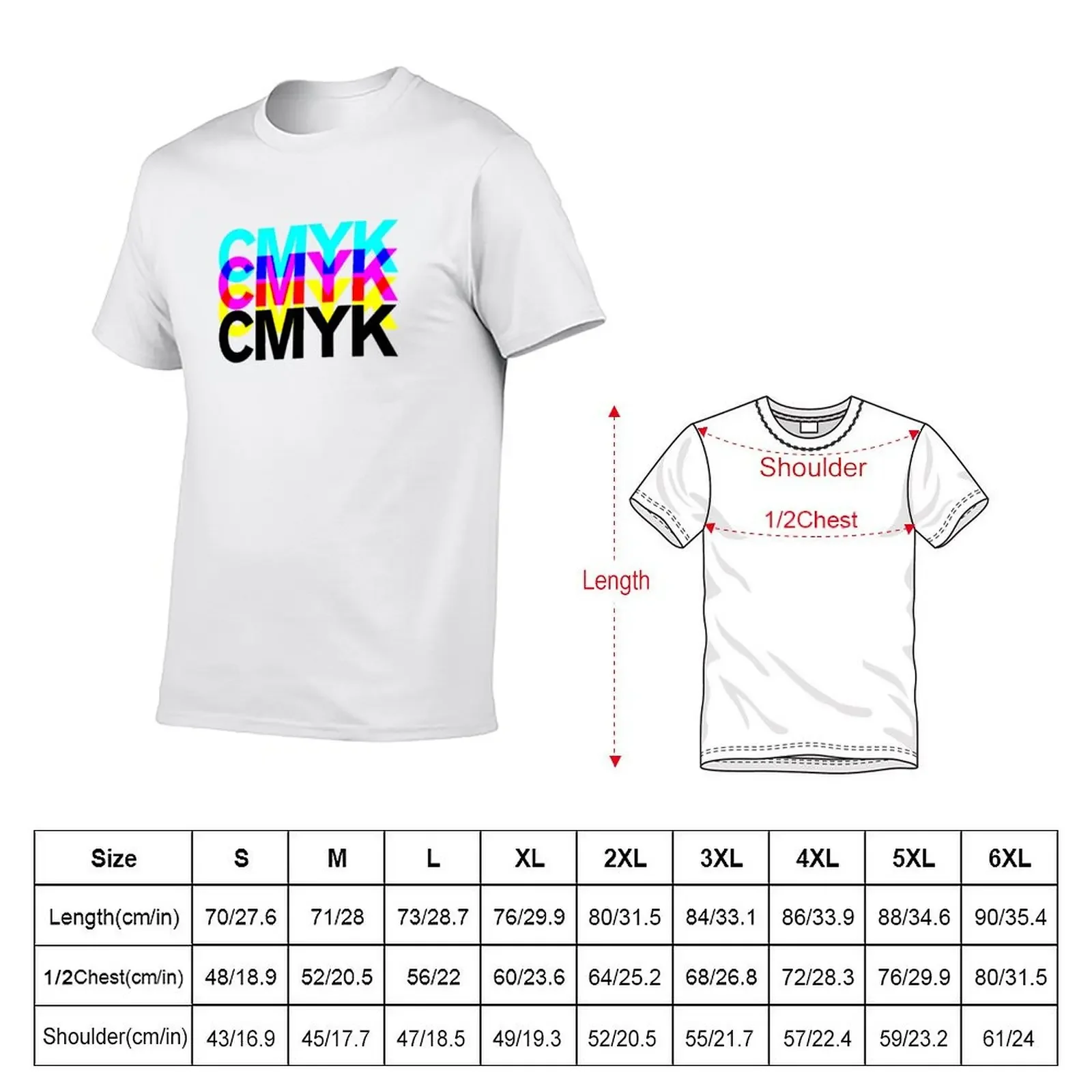 CYMK ON WHITE T-Shirt heavyweights quick drying sweat shirts, men