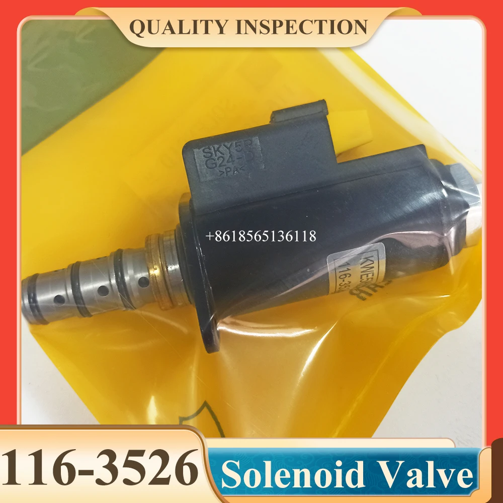 

24V Solenoid Valve 116-3526 315-4412 Shut Off Solenoid for Excavator E320 E320b E320c 1163526 3154412