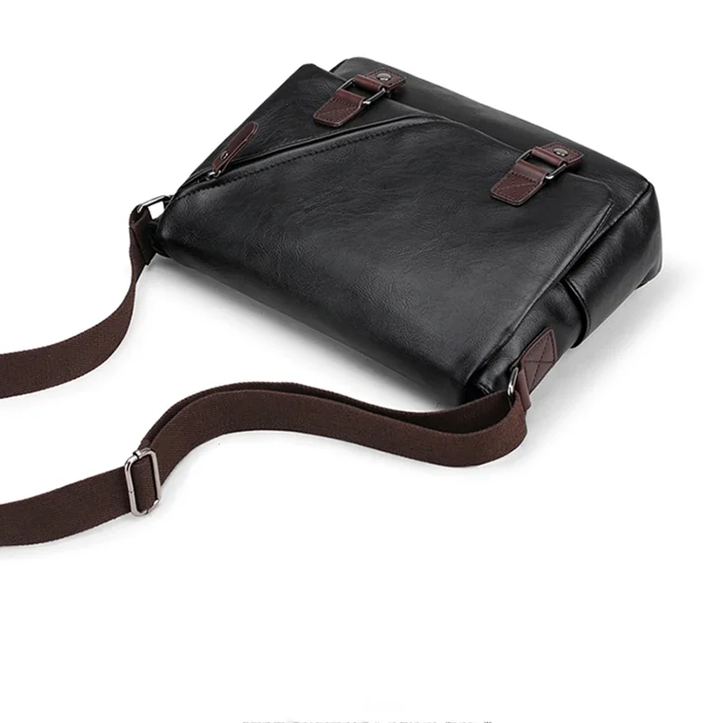 Luxury Brand Leather Men\'s Messenger Bag Male Black Business Sling Bags Vintage Crossbody Bags For Men Casual Shoulder Bag Bolsa