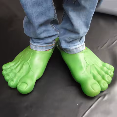Funny Green Big Toe Slippers Men's Beach Shoes Home Slippers Parody Giant Five Finger Slipper