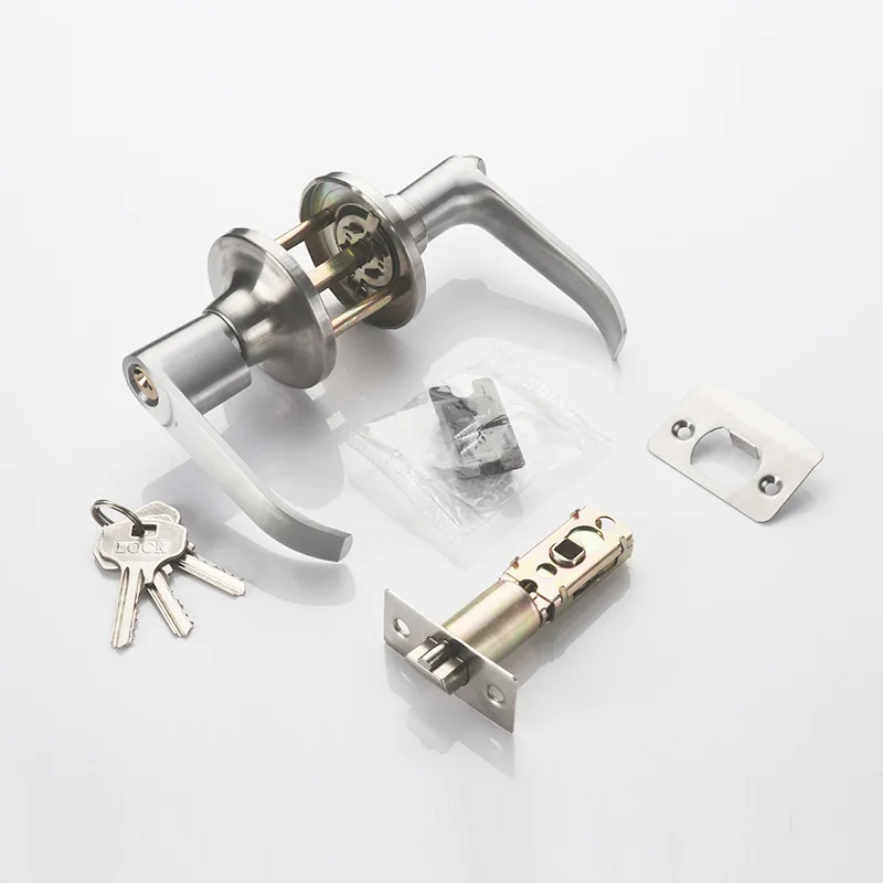 Aluminum Alloy Three Bar Ball Handle Lock With Three Column Plastic Steel For Bathroom Doors-Colorful Home Security Door Lock