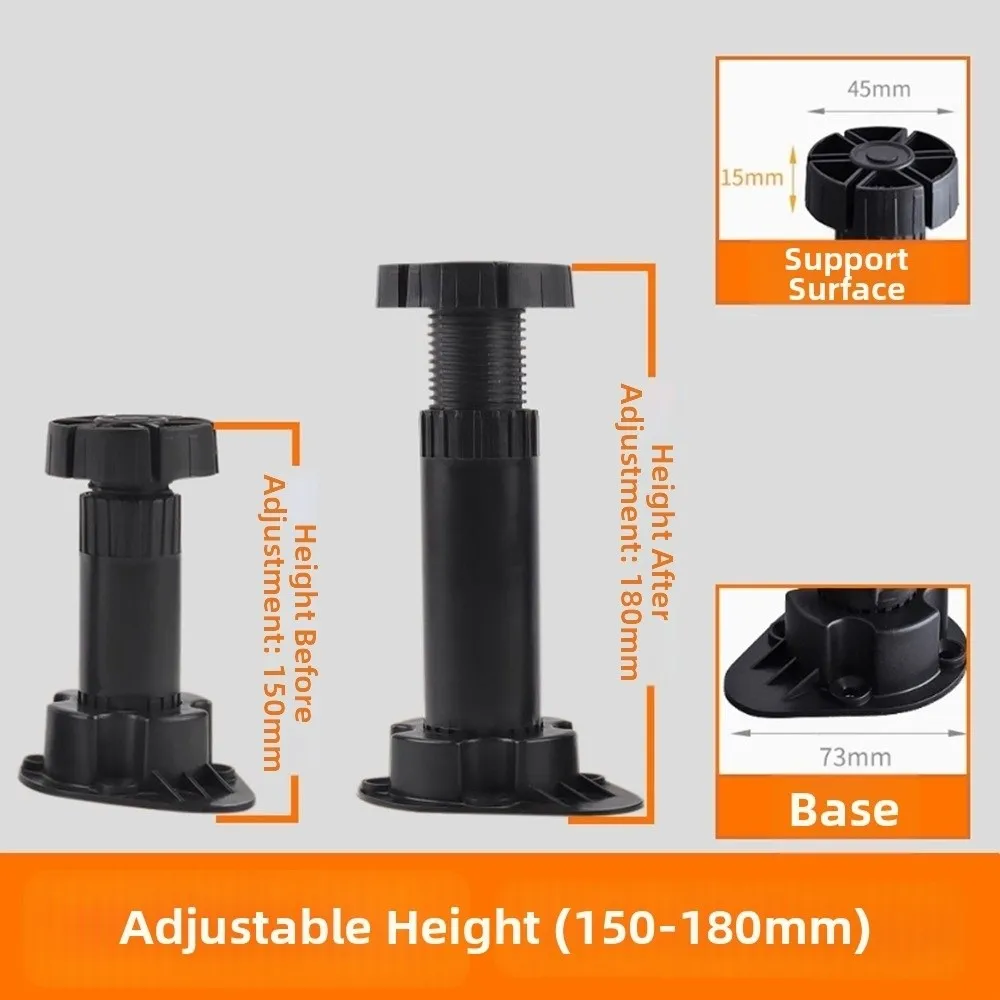 Heavy Duty Cupboard Foot Load Bearing Bracket Adjustable Height Cabinet Leg Anti-Slip 8/10/12/15cm Furniture Feet Stand