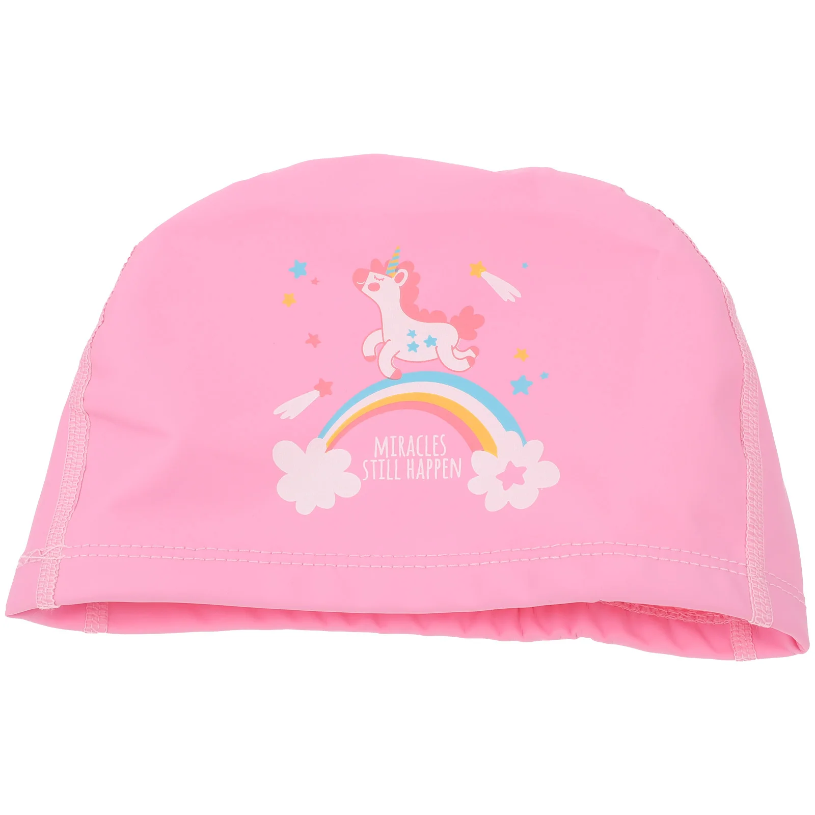 

Unicorn Kids Swim Cap Waterproof Ear Protection Elastic Fabric Swimming Hat Bath Pool Bathing Gear Swim Cap Kids