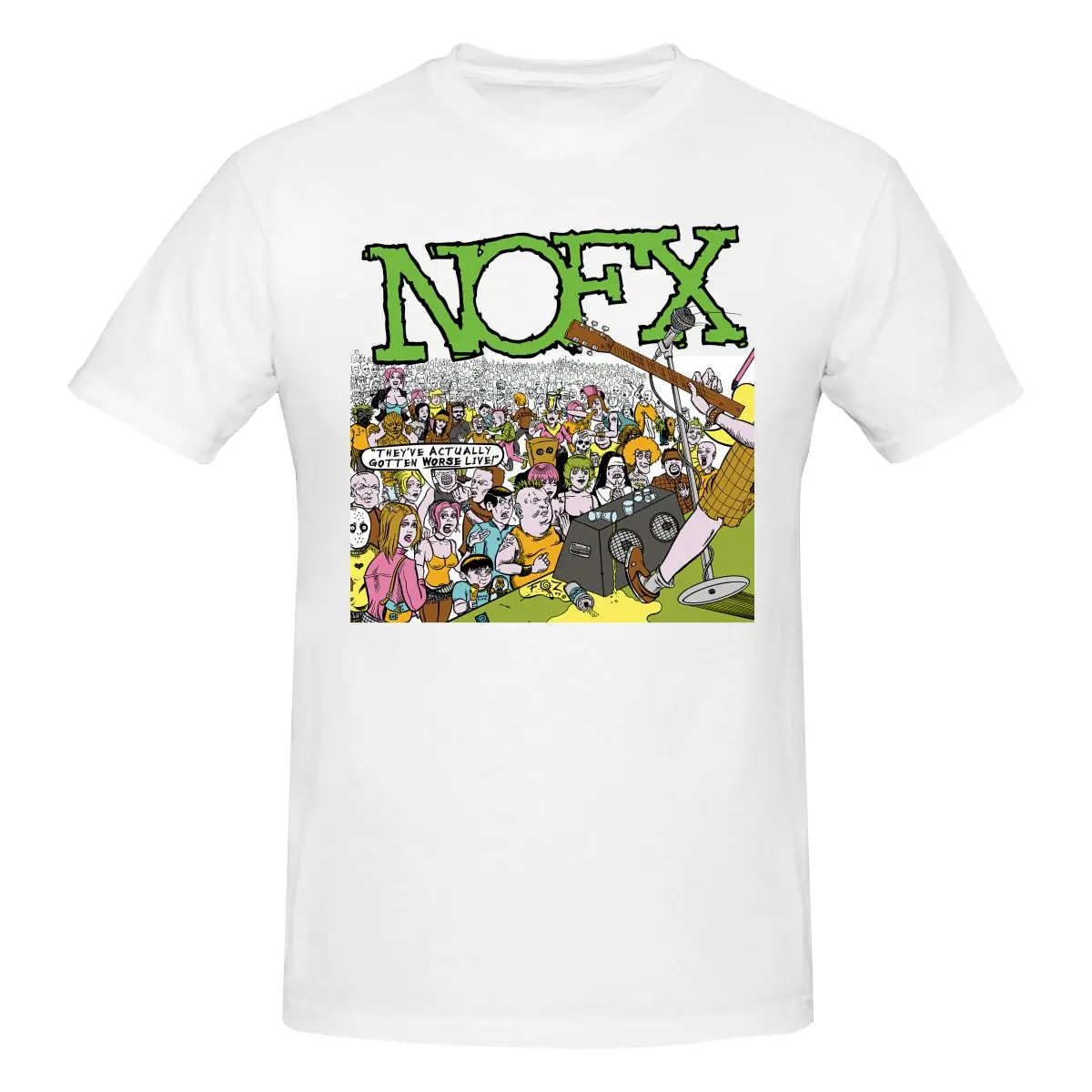 00S Nofx Cotton Band Old Vintage Music Noevx Punk Lock Shirt T-shirt Tee Pop Classic