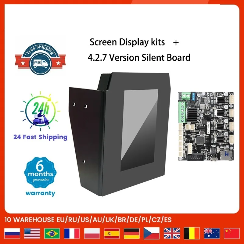 Top 3D Printer Parts Touch Panel Screen LCD Display kits +4.2.7 Version Silent Board For Ender-3/Ender-3 Pro/Ender-3 V2