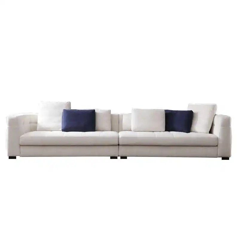 Luxury Living Room Modular Sectional Sofa Set with Solid Hardwood Frame Fabric Cover for Warehouse Villa