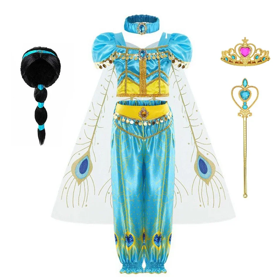 Halloween Party Princess Dress Kids Jasmine Costume